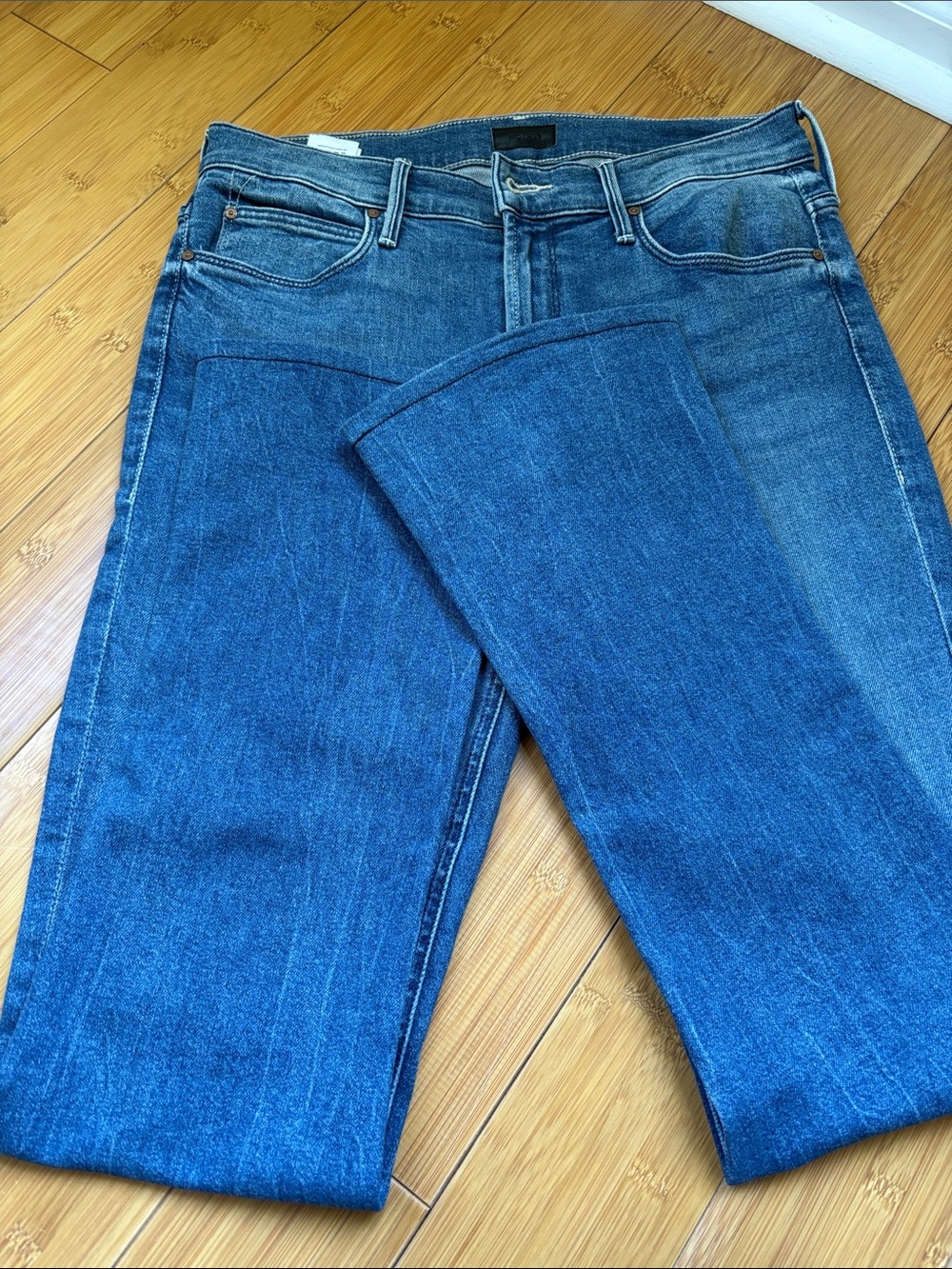 MOTHER Classic Women's Blue Wide-Leg Jeans